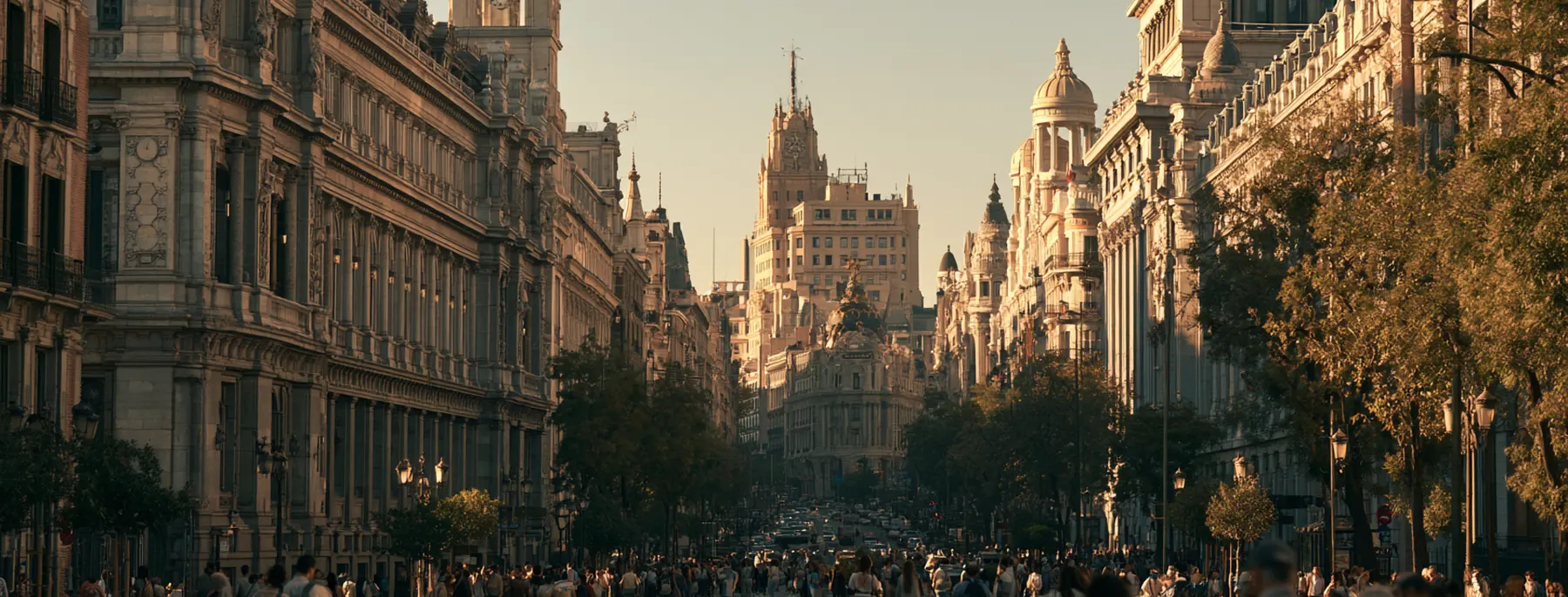 Madrid — Gran Vía at golden hour